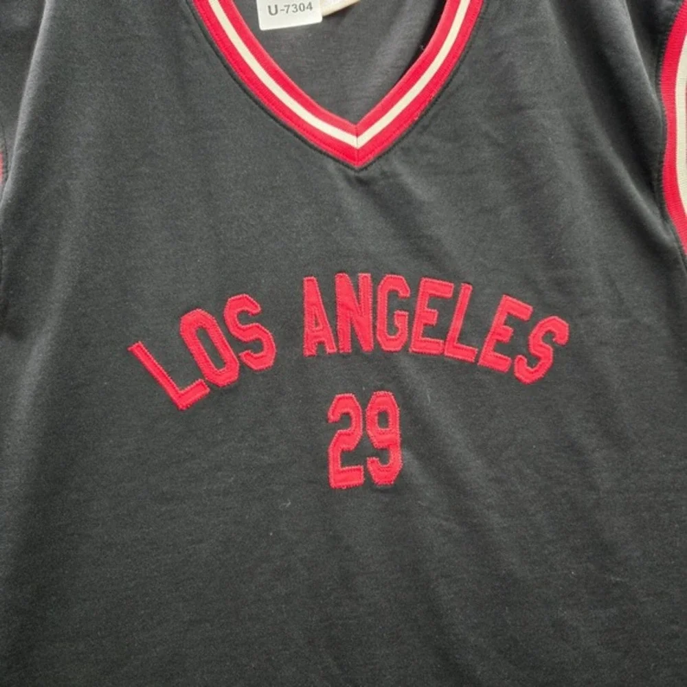 VINTAGE Old‎ Navy Men Activewear Shirt XL Black Jersey Los Angeles 29 Pullover